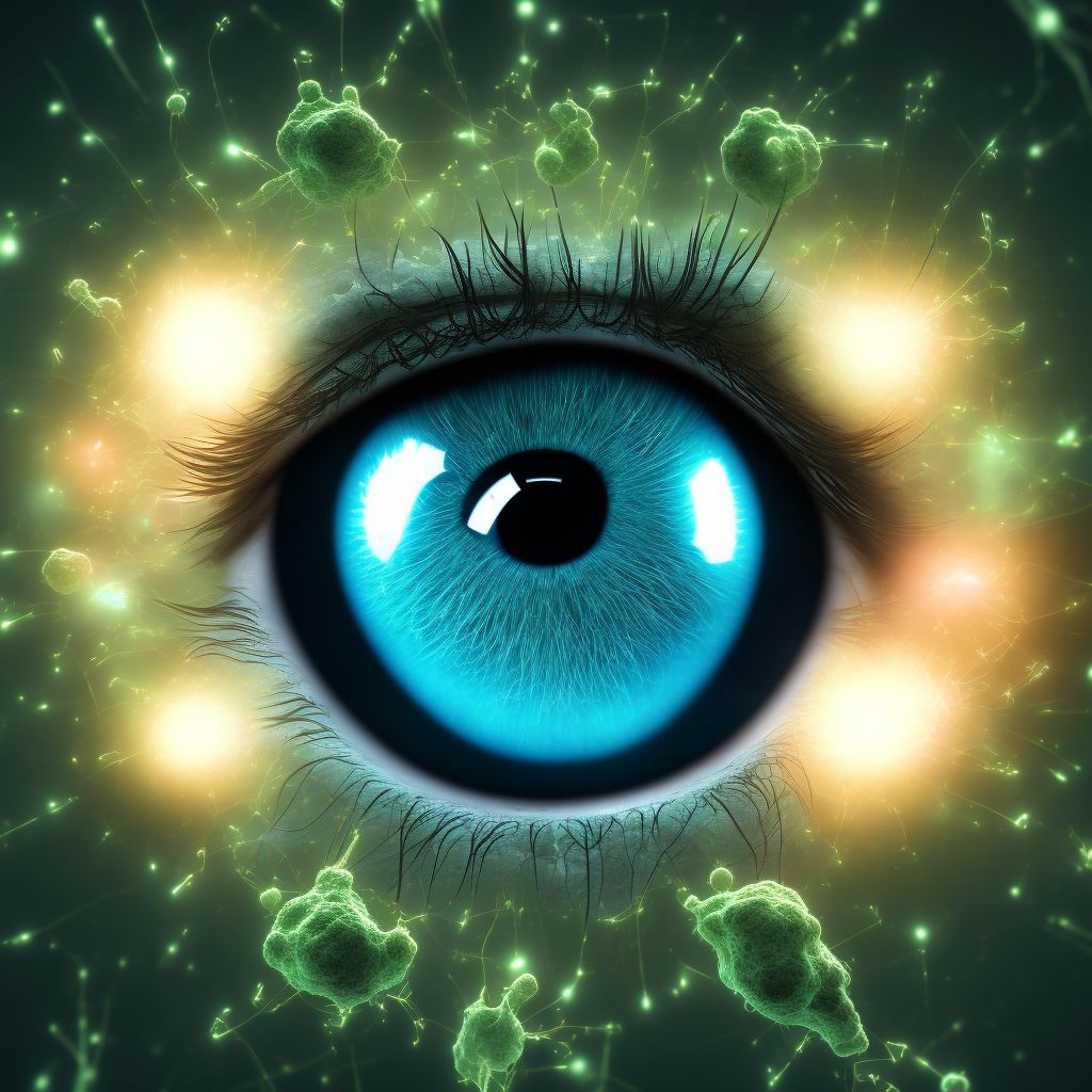 Unspecified retinal break, unspecified eye digital illustration