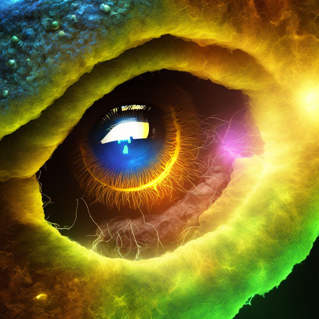 Horseshoe tear of retina without detachment, unspecified eye digital illustration