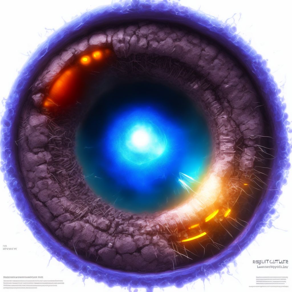 Round hole, left eye digital illustration