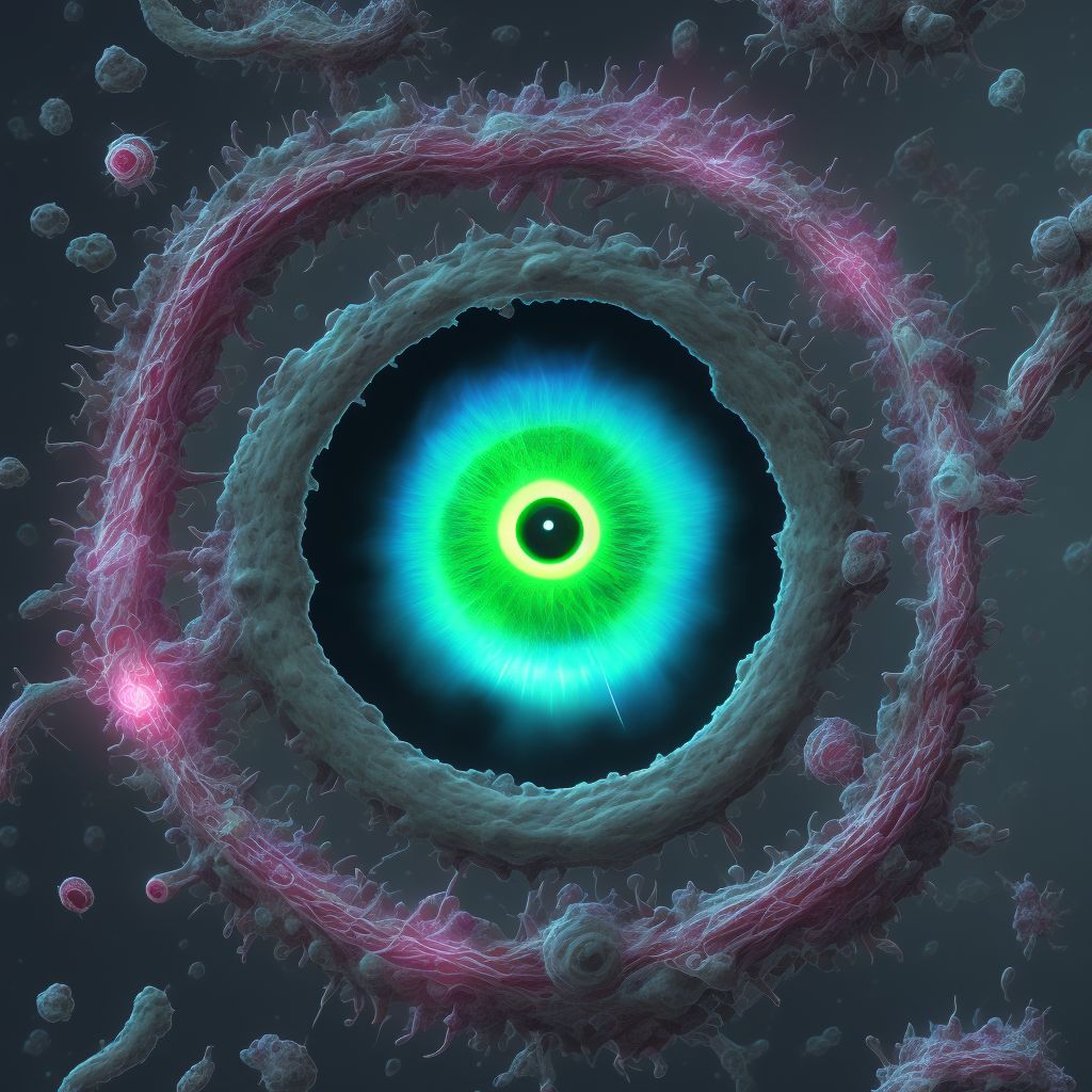 Traction detachment of retina, unspecified eye digital illustration