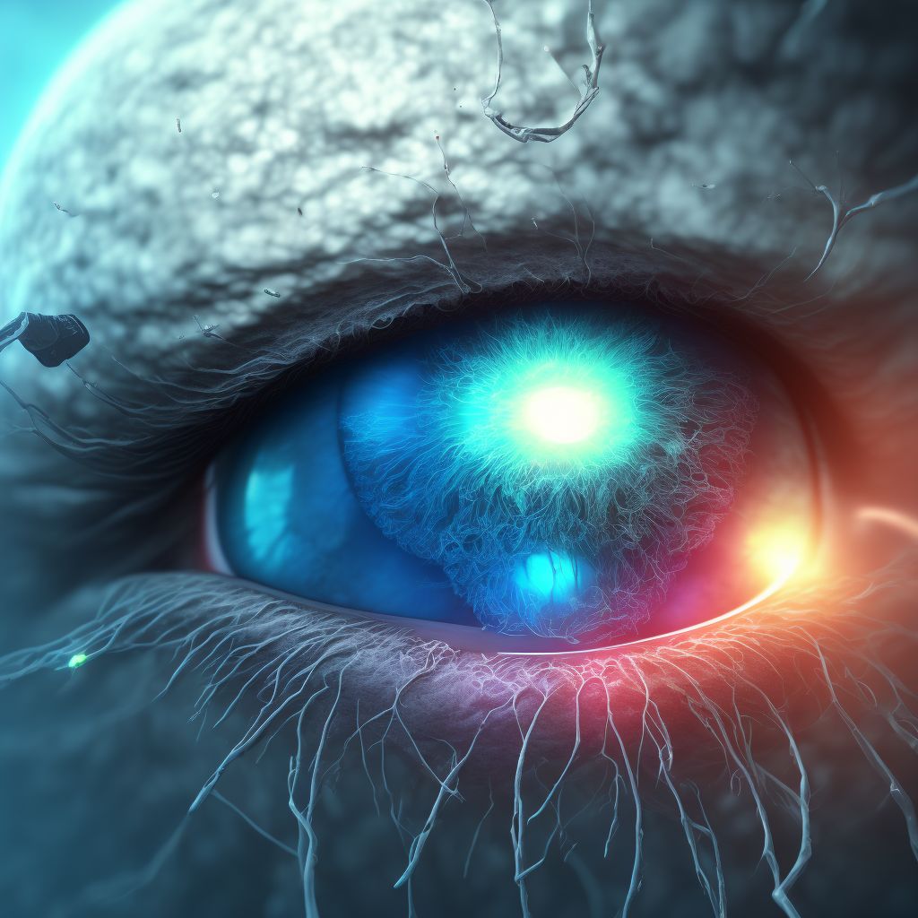 Transient retinal artery occlusion, unspecified eye digital illustration