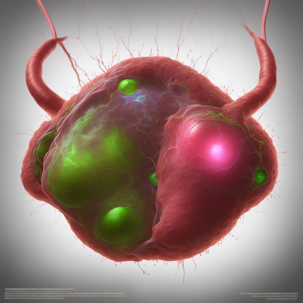 Venous engorgement, unspecified eye digital illustration