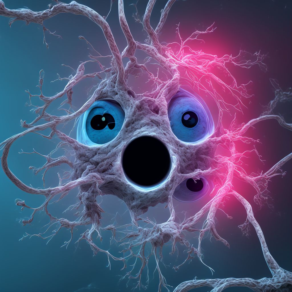 Tributary (branch) retinal vein occlusion, unspecified eye, with retinal neovascularization digital illustration