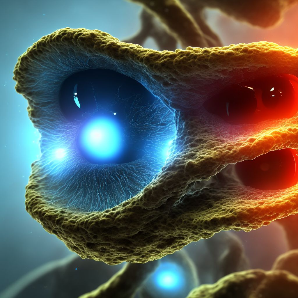 Retinal micro-aneurysms, unspecified, left eye digital illustration