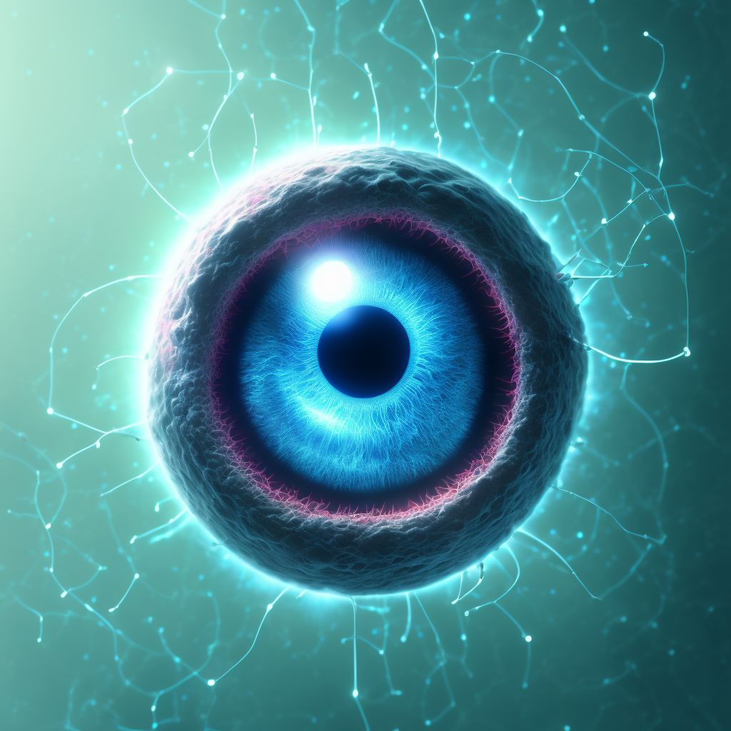 Retinal vasculitis, unspecified eye digital illustration