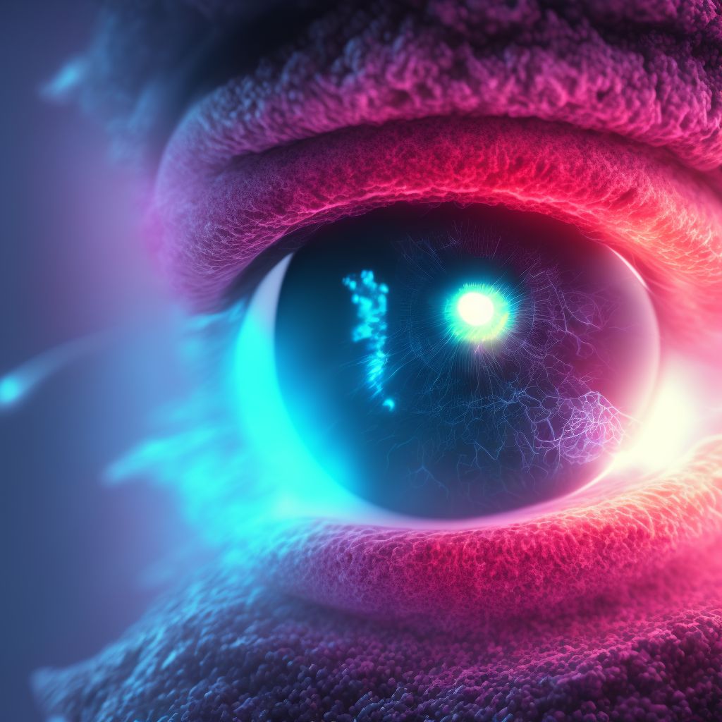 Retinal telangiectasis, unspecified eye digital illustration