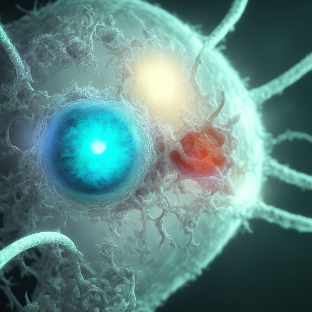 Retinopathy of prematurity, stage 2, left eye digital illustration