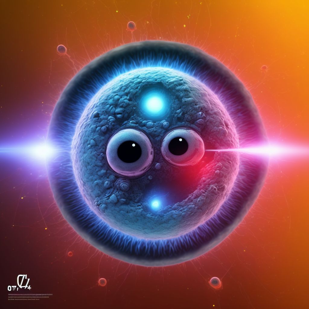 Other non-diabetic proliferative retinopathy, left eye digital illustration