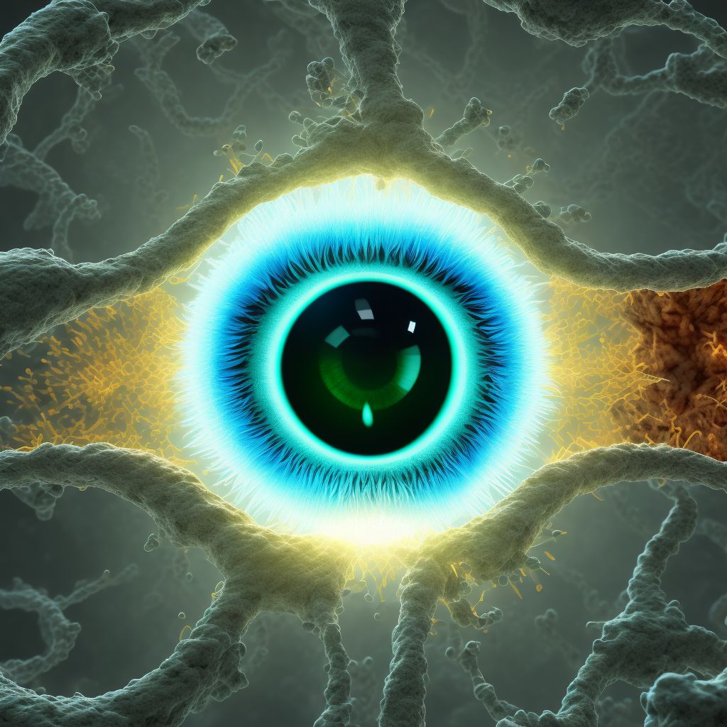 Nonexudative age-related macular degeneration, right eye, intermediate dry stage digital illustration