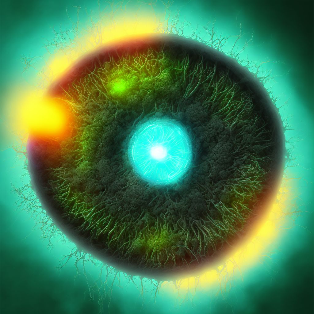 Nonexudative age-related macular degeneration, left eye, intermediate dry stage digital illustration