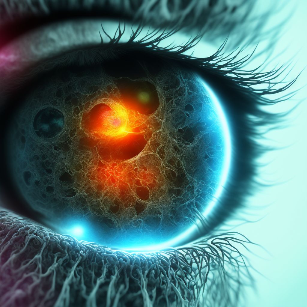 Nonexudative age-related macular degeneration, unspecified eye, intermediate dry stage digital illustration