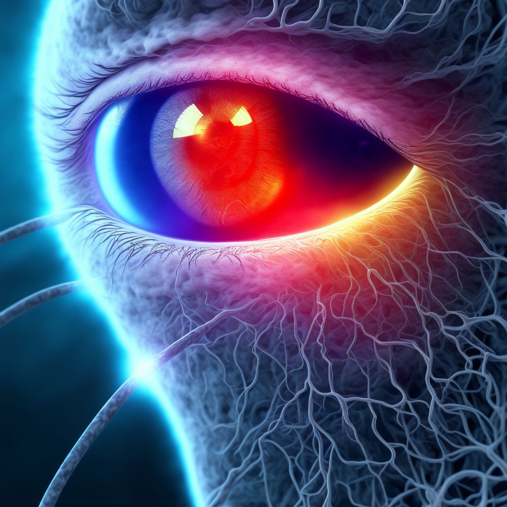 Exudative age-related macular degeneration, unspecified eye, with inactive choroidal neovascularization digital illustration