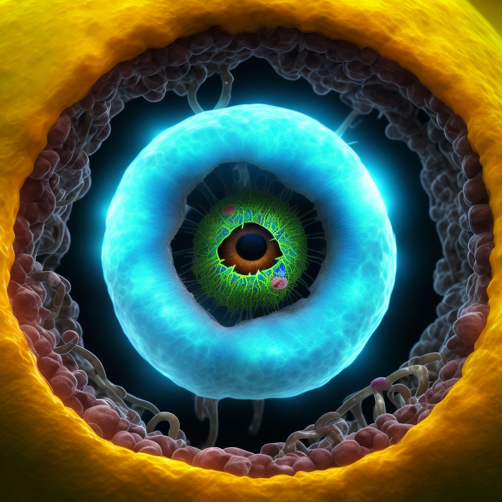 Macular cyst, hole, or pseudohole, right eye digital illustration