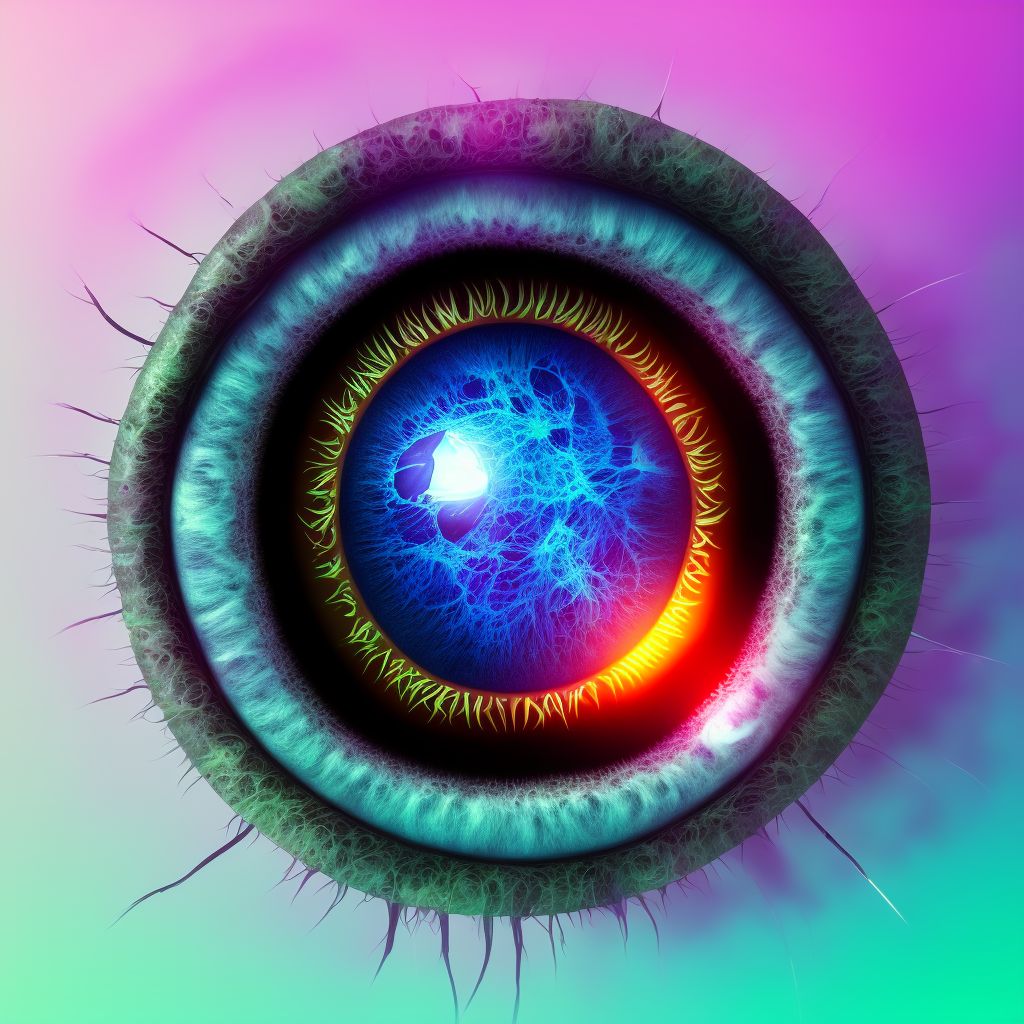 Macular cyst, hole, or pseudohole, unspecified eye digital illustration