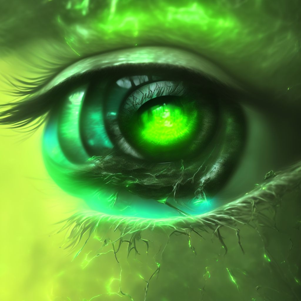 Toxic maculopathy, unspecified eye digital illustration