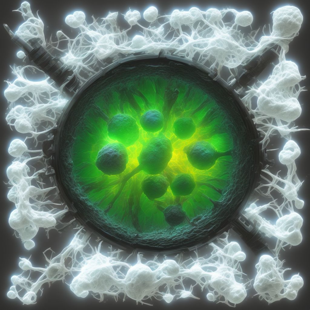 Lattice degeneration of retina, left eye digital illustration