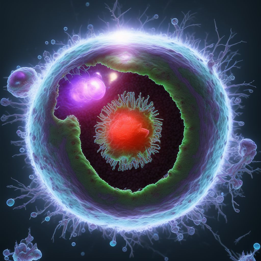 Microcystoid degeneration of retina, left eye digital illustration