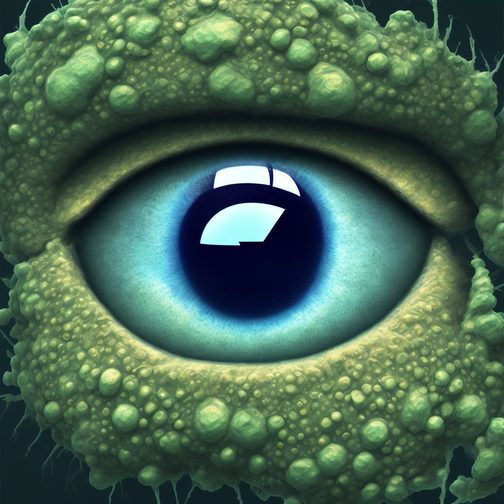 Microcystoid degeneration of retina, unspecified eye digital illustration