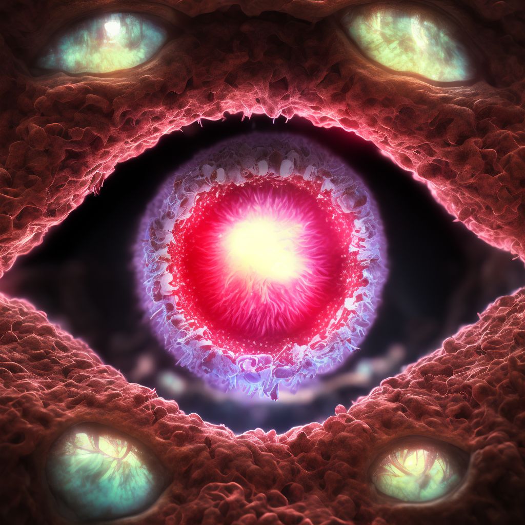 Hemorrhagic detachment of retinal pigment epithelium, right eye digital illustration