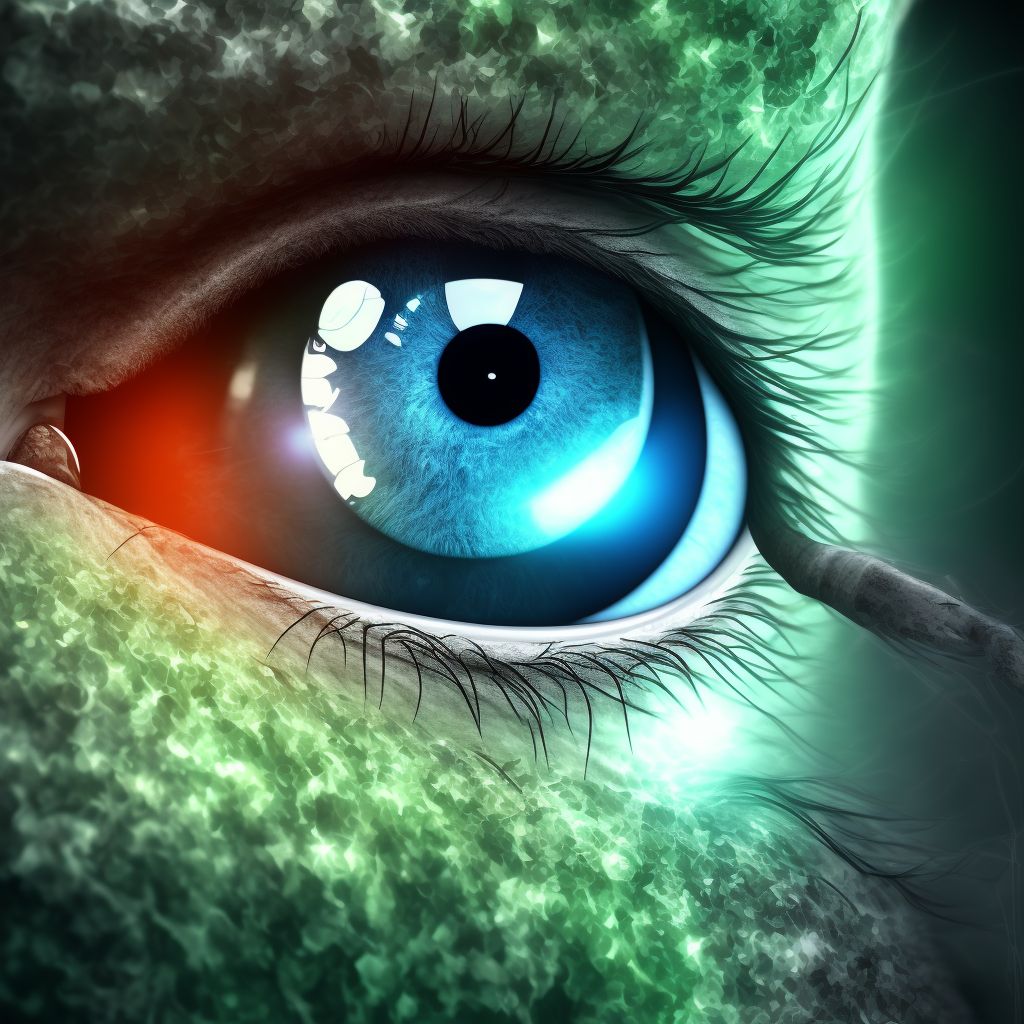 Preglaucoma, unspecified, right eye digital illustration