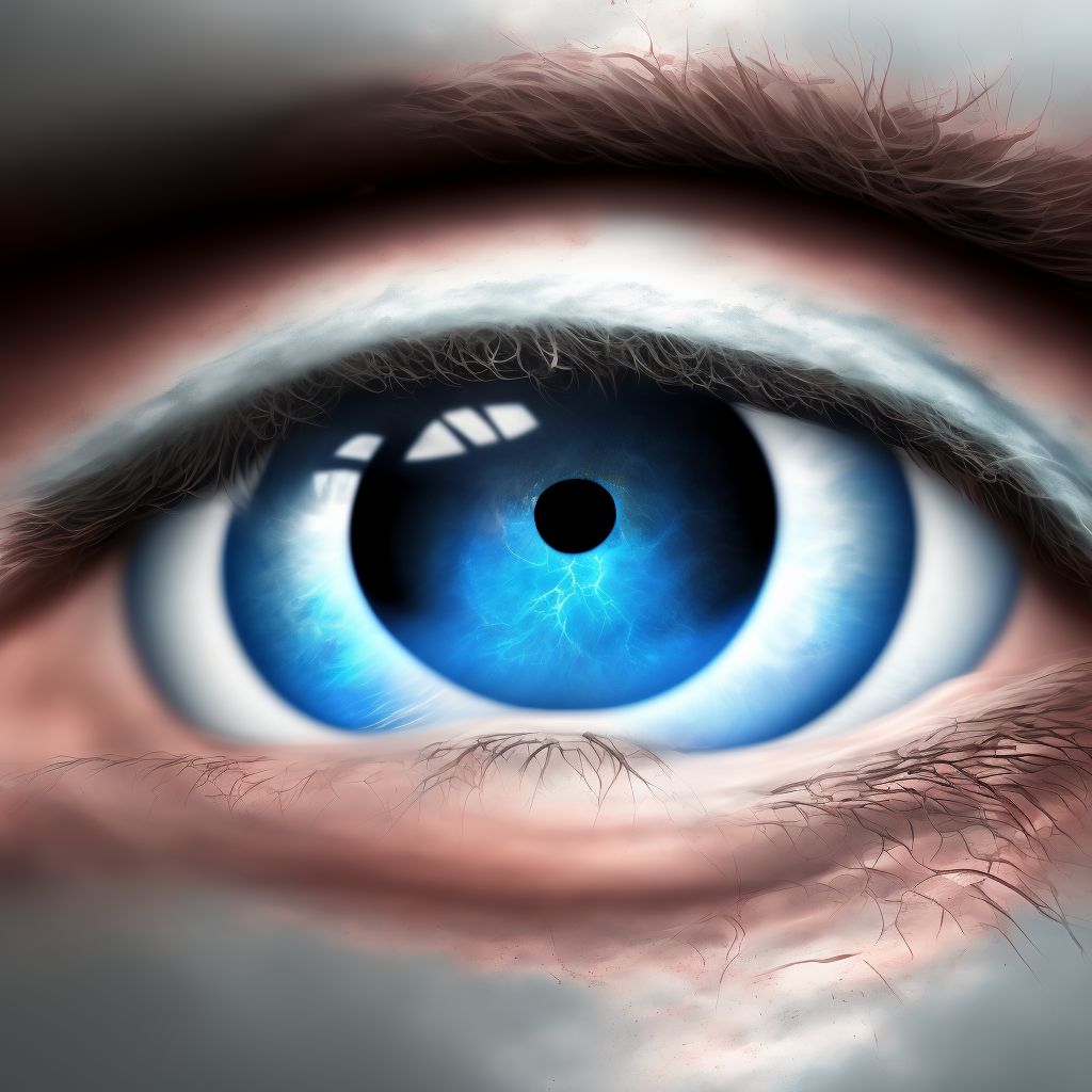 Preglaucoma, unspecified, left eye digital illustration