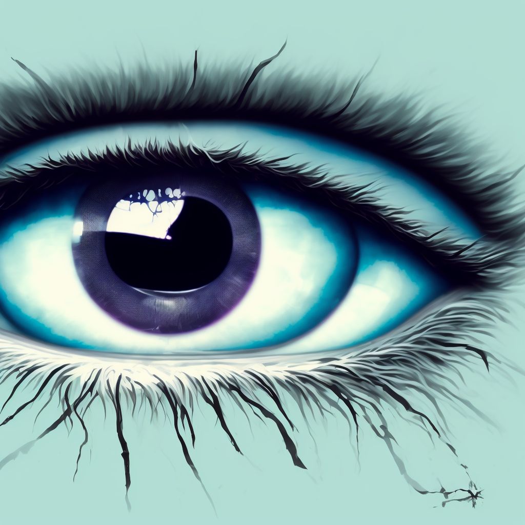 Ocular hypertension, left eye digital illustration