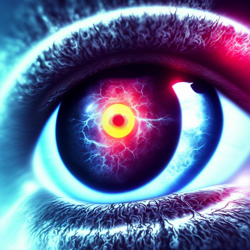 Ocular hypertension, unspecified eye digital illustration