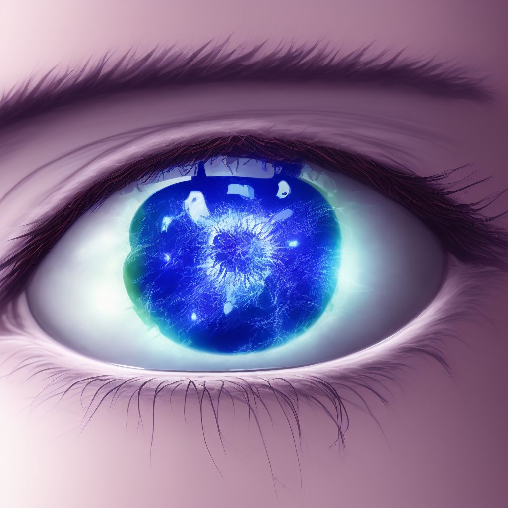 Primary open-angle glaucoma, left eye, indeterminate stage digital illustration