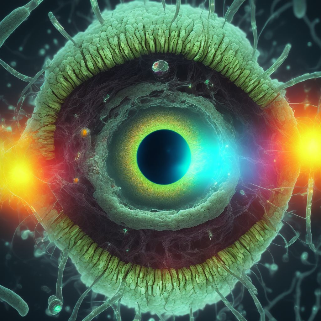 Primary open-angle glaucoma, moderate stage digital illustration