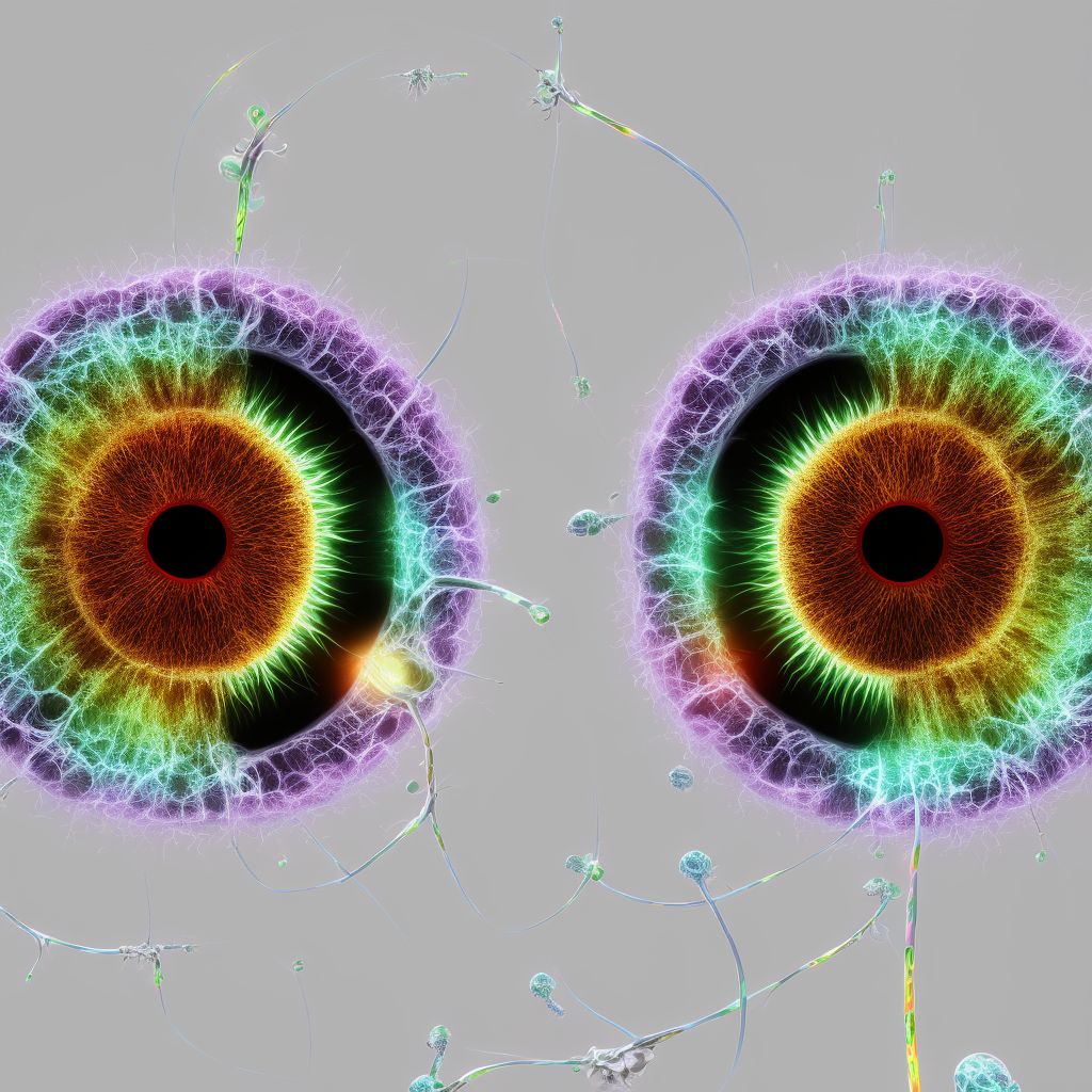 Low-tension glaucoma, left eye, indeterminate stage digital illustration