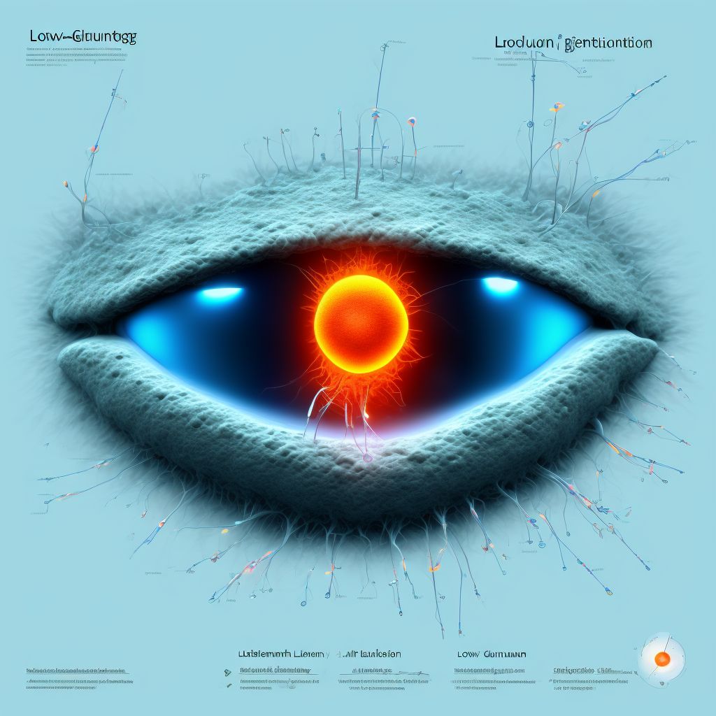 Low-tension glaucoma, bilateral, indeterminate stage digital illustration