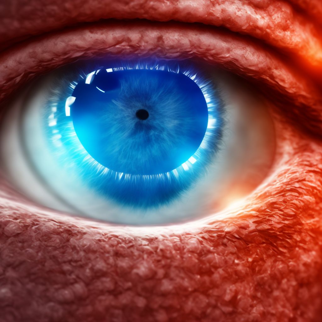 Pigmentary glaucoma, left eye, stage unspecified digital illustration