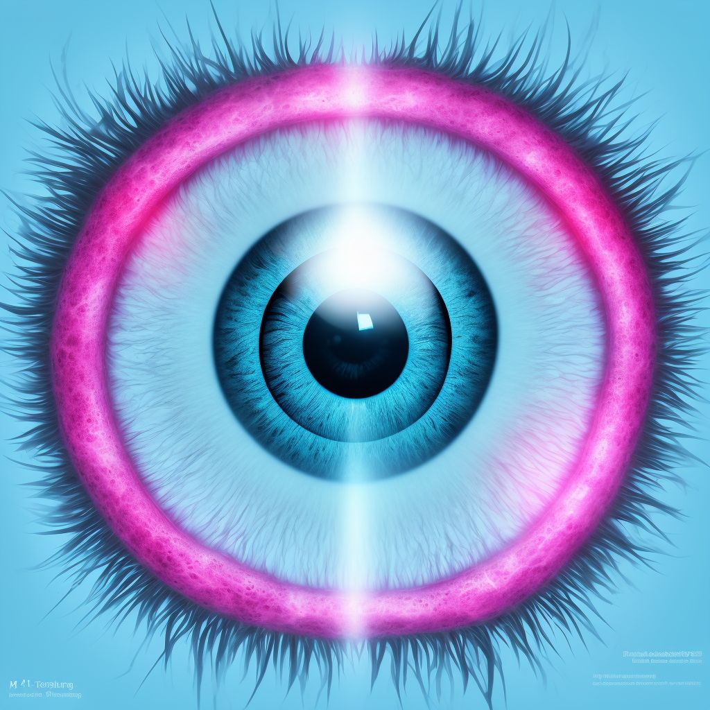 Pigmentary glaucoma, left eye, mild stage digital illustration