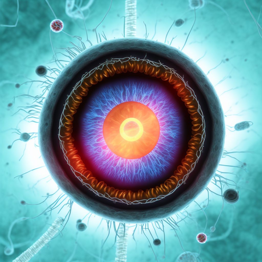 Capsular glaucoma with pseudoexfoliation of lens, bilateral, severe stage digital illustration