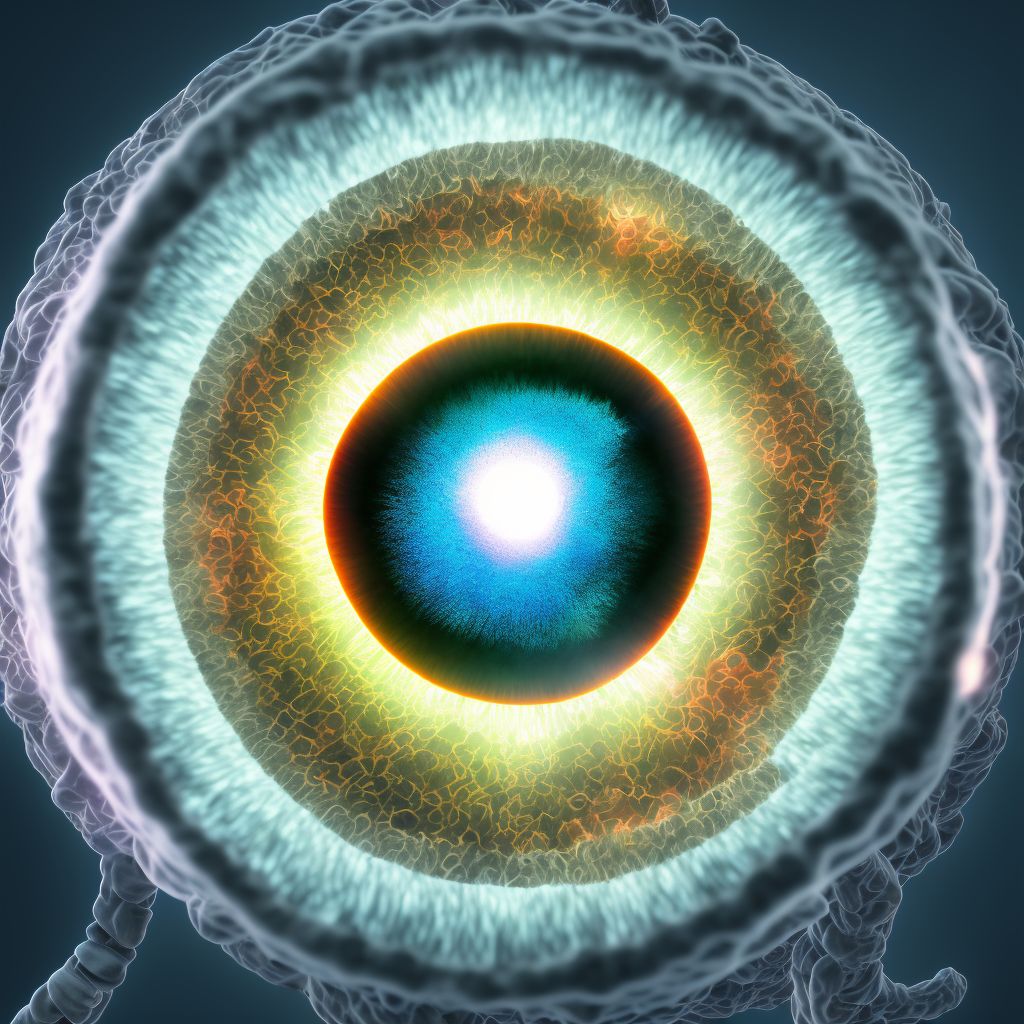 Capsular glaucoma with pseudoexfoliation of lens, unspecified eye, mild stage digital illustration