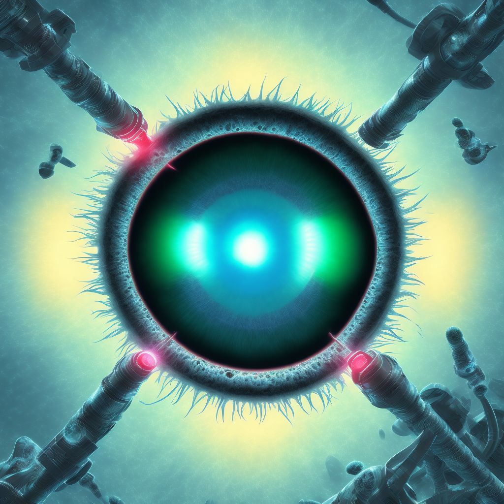 Residual stage of open-angle glaucoma, bilateral digital illustration