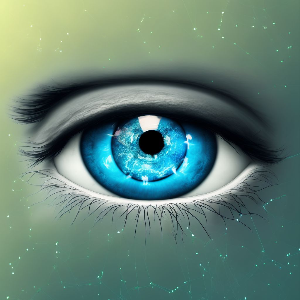 Chronic angle-closure glaucoma, unspecified eye, mild stage digital illustration