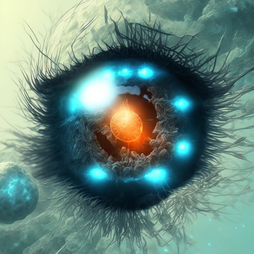 Residual stage of angle-closure glaucoma, bilateral digital illustration