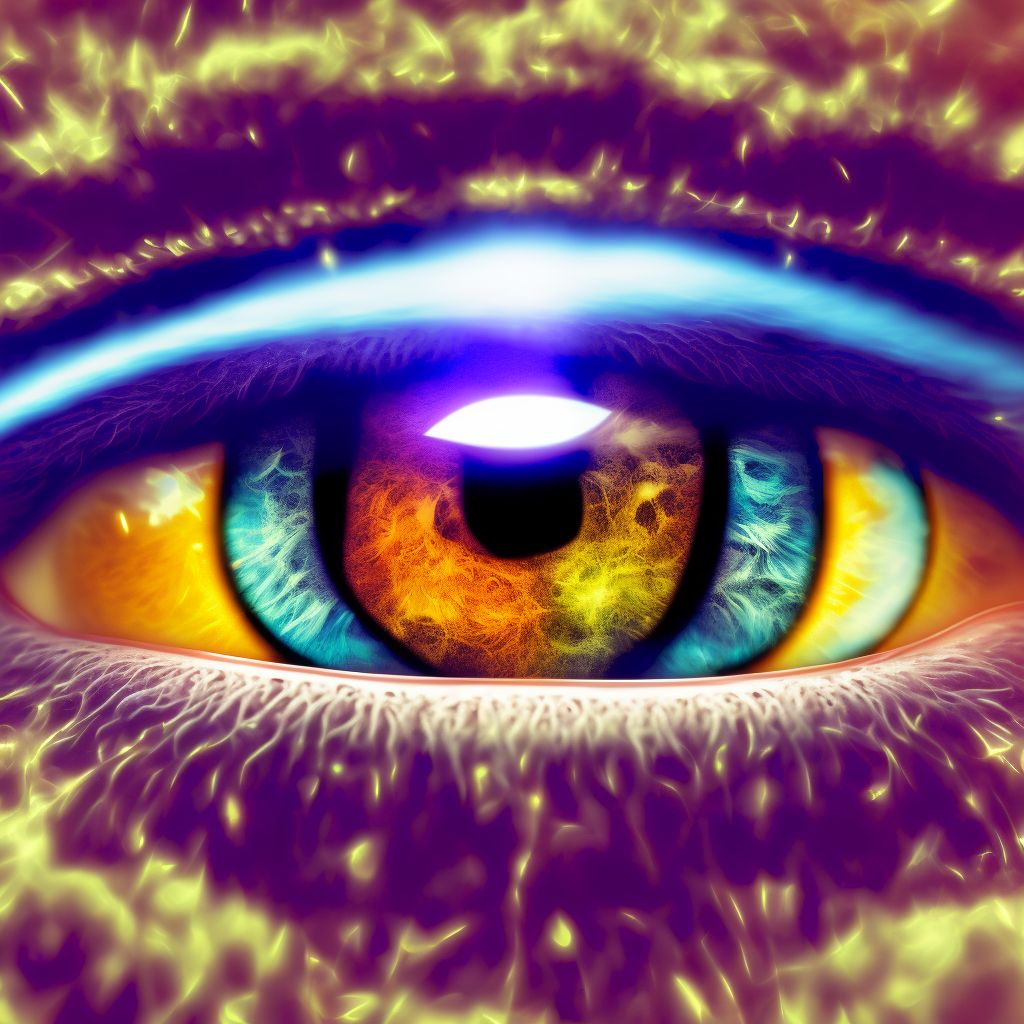 Residual stage of angle-closure glaucoma, unspecified eye digital illustration