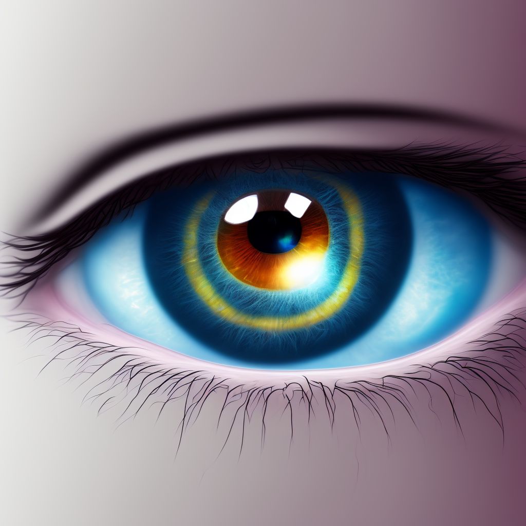 Glaucoma secondary to eye trauma, unspecified eye, severe stage digital illustration