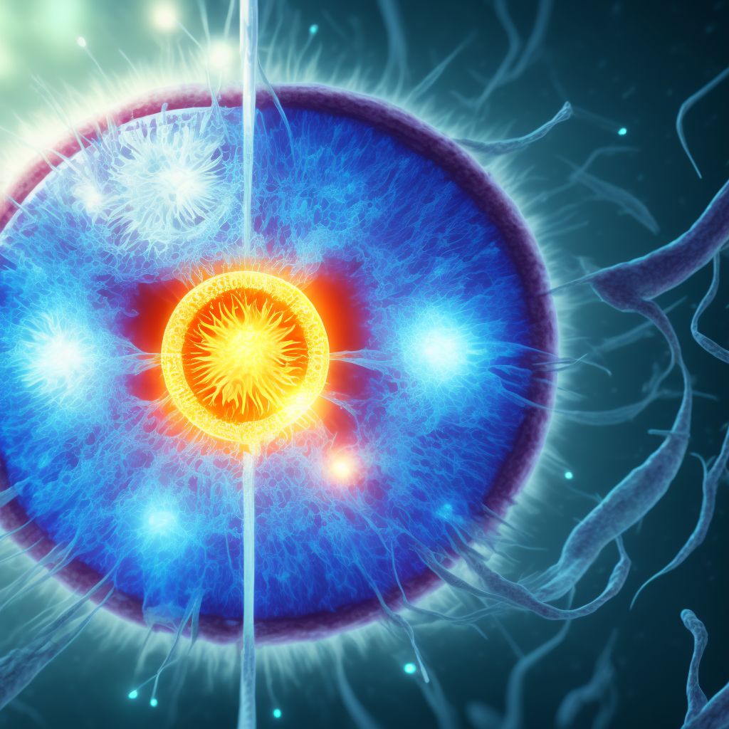 Glaucoma secondary to eye inflammation, bilateral, moderate stage digital illustration