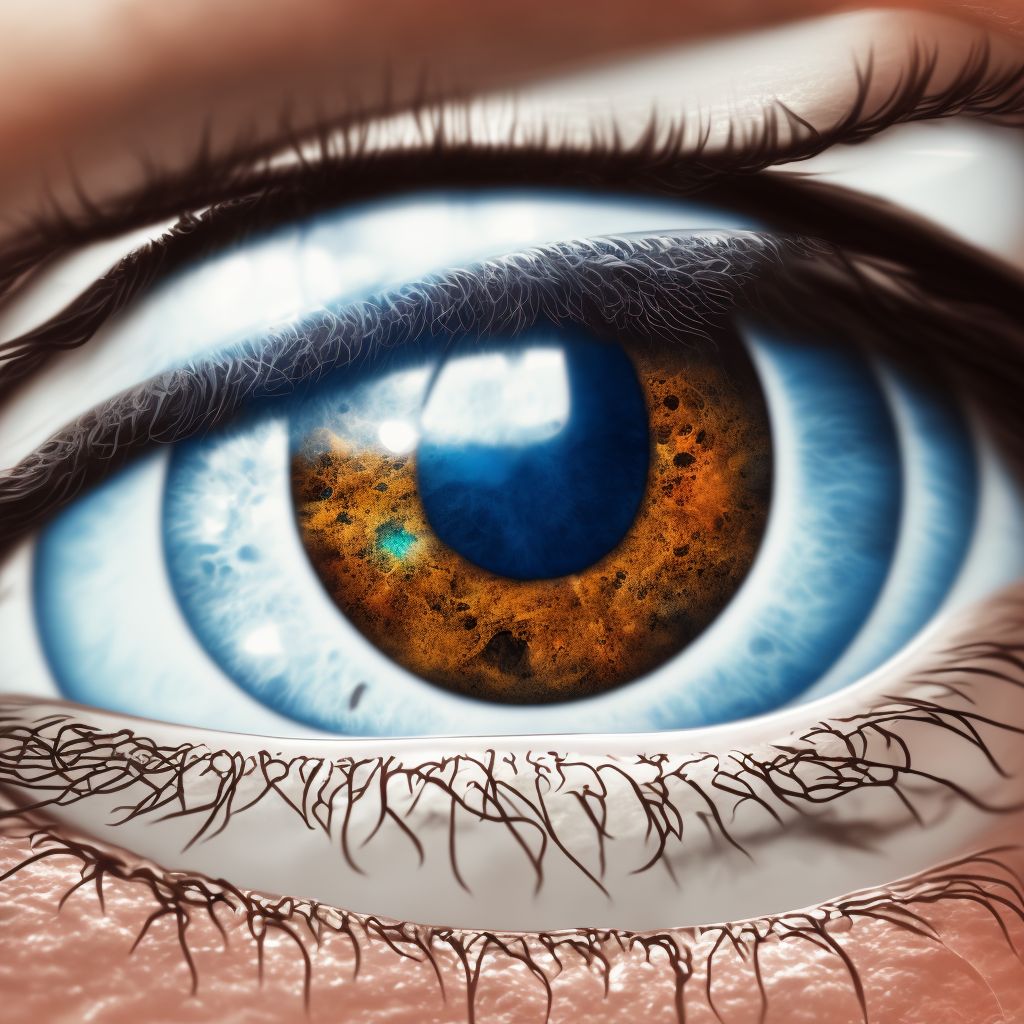 Glaucoma secondary to other eye disorders, left eye, stage unspecified digital illustration