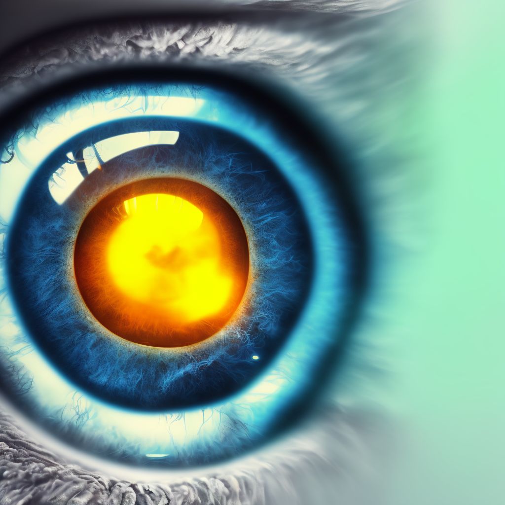 Glaucoma secondary to other eye disorders, bilateral, indeterminate stage digital illustration