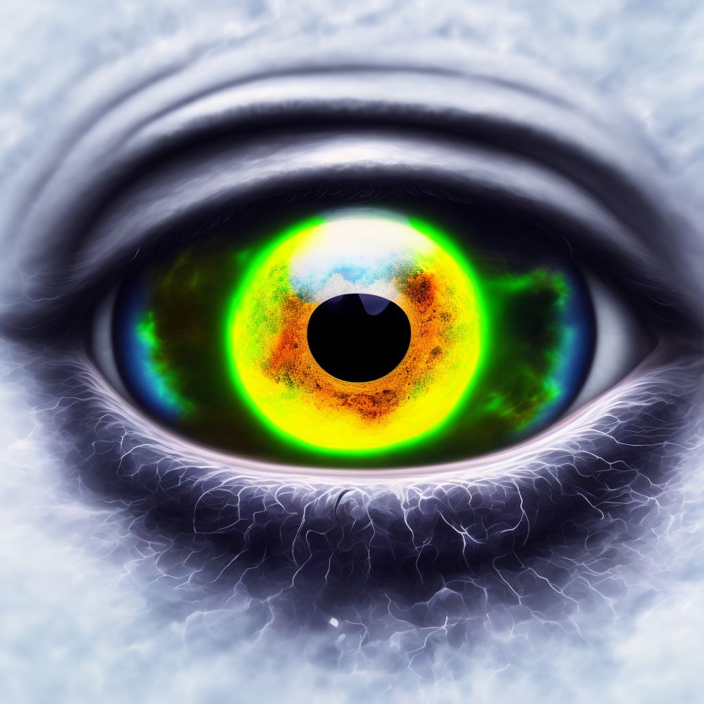 Glaucoma secondary to drugs, unspecified eye, mild stage digital illustration