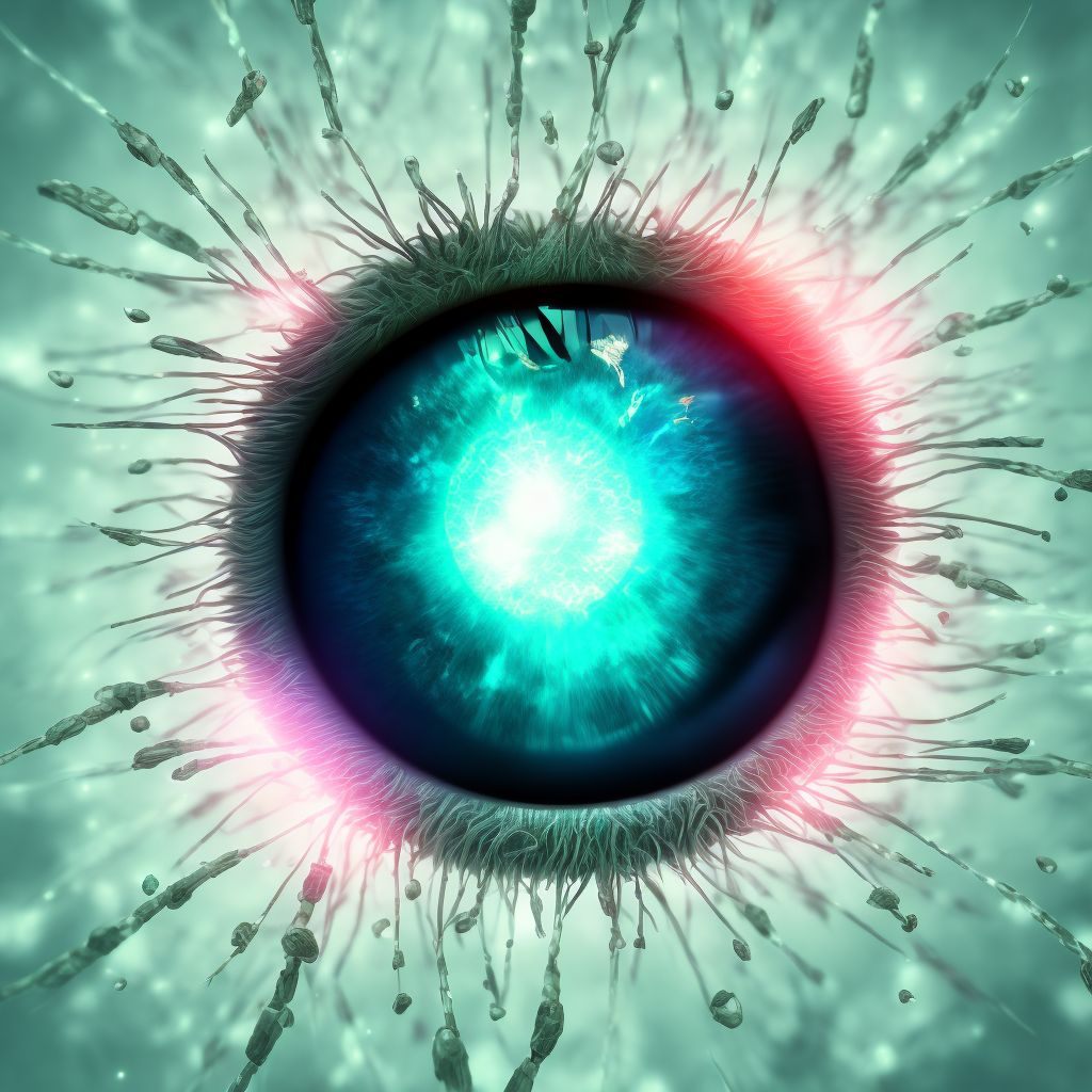 Glaucoma secondary to drugs, right eye, mild stage digital illustration