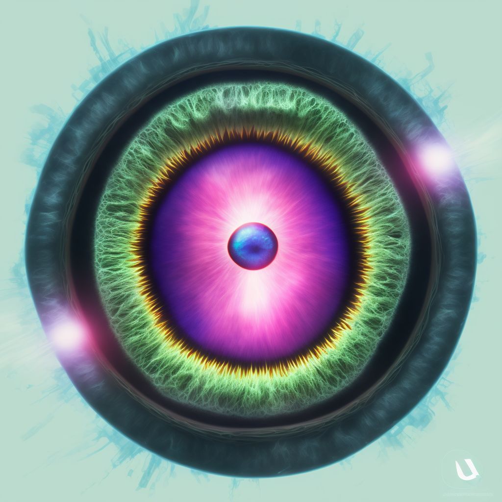 Glaucoma secondary to drugs, left eye, mild stage digital illustration