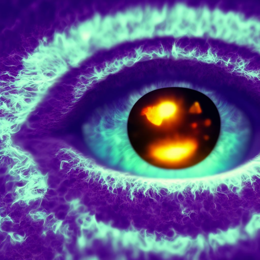 Glaucoma secondary to drugs, left eye, indeterminate stage digital illustration