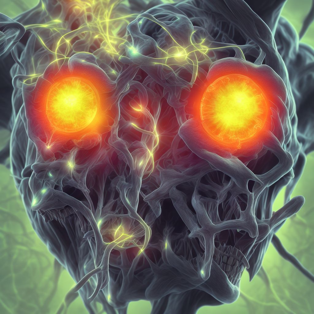 Glaucoma with increased episcleral venous pressure, bilateral digital illustration