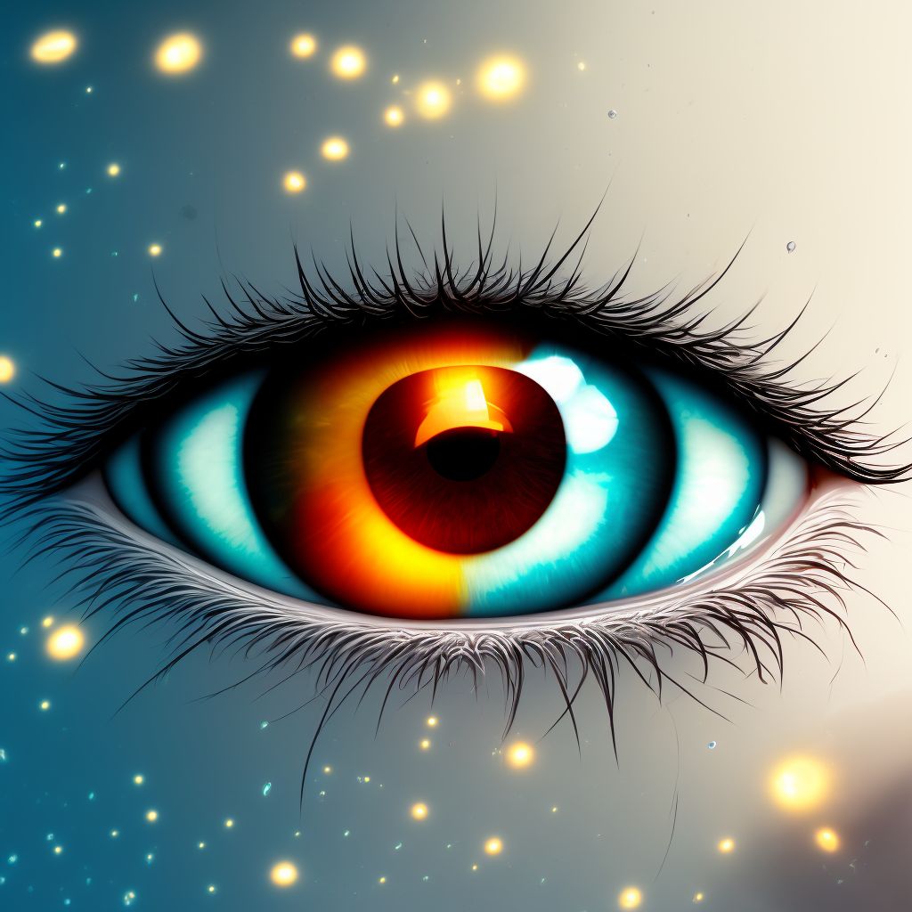 Other vitreous opacities, right eye digital illustration