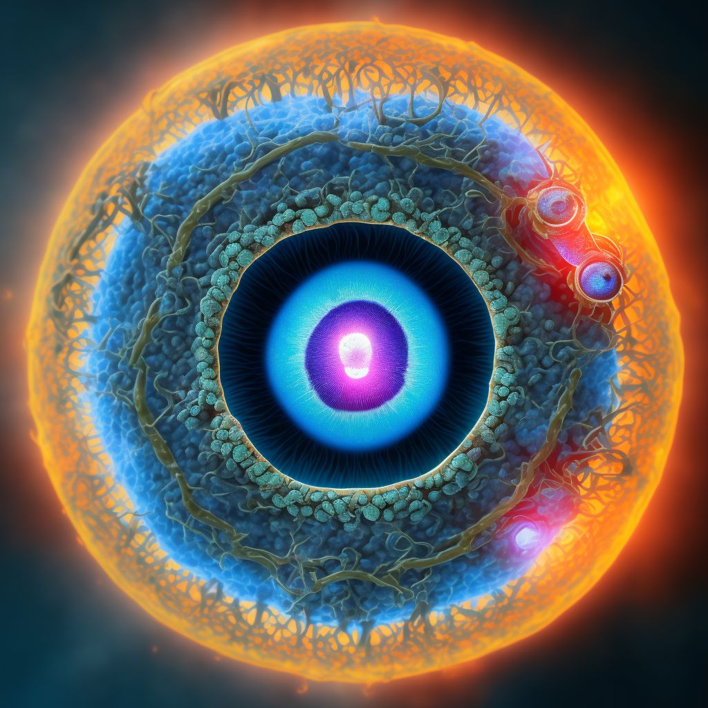 Other vitreous opacities, unspecified eye digital illustration